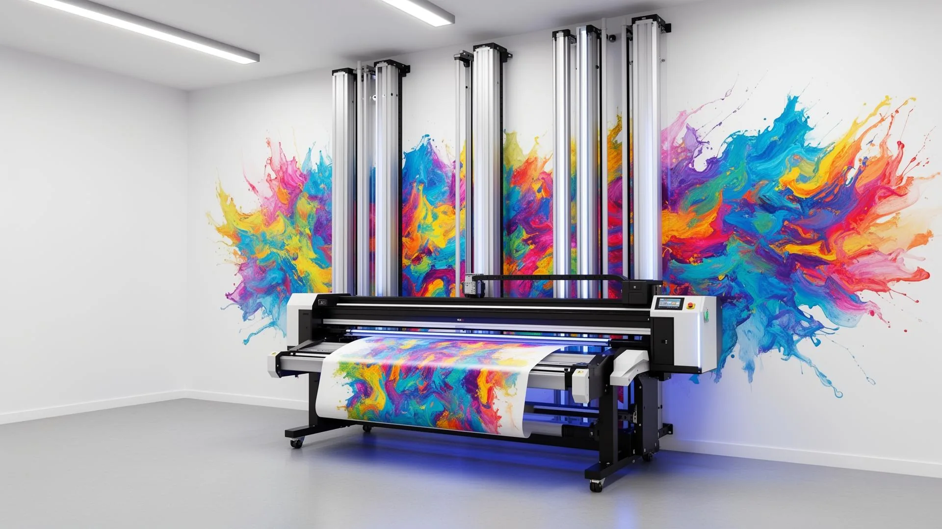 VERTIQ UV wall printer printing a mural directly onto a wall