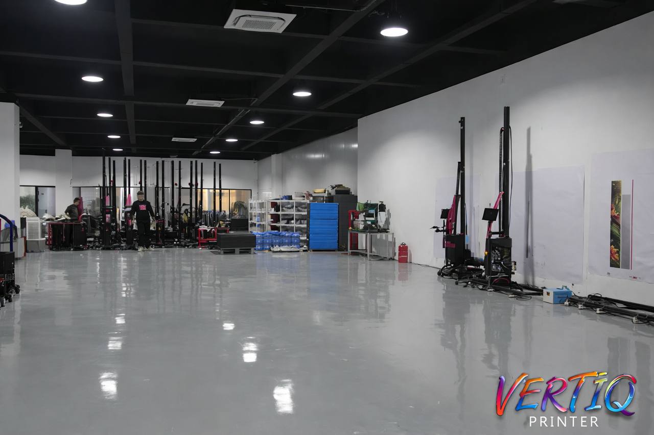 Vertiq factory floor — machines in production